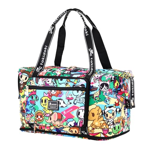 Tokidoki Unicorno Weekender Bags for Women travel Expandable Carry on Bag with Trolley Sleeve Foldable Duffle for Work Green - Image 1