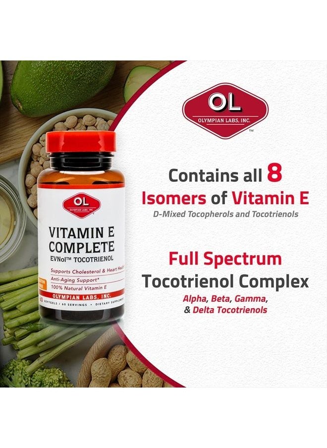 Olympian Labs Vitamin E Complete Tocomin, 200IU 60 Softgels, Fight Free Radicals, Supports Brain, Skin & Hair, 60 Servings  - Image 5