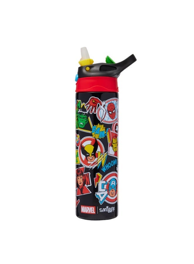 Smiggle Marvel Comics 650ml Water Bottle