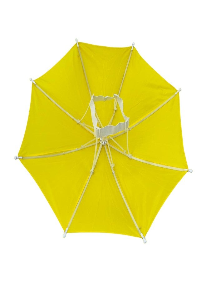 Dark Moon Hat Umbrella for Kids Soft Unbreakable Plastic Hat/Cap Umbrella for Kids/Men/Women and Adults UV & Rain Protection Hat Umbrella for Kids boys and Girls pack of 1 (Yellow) - Image 4