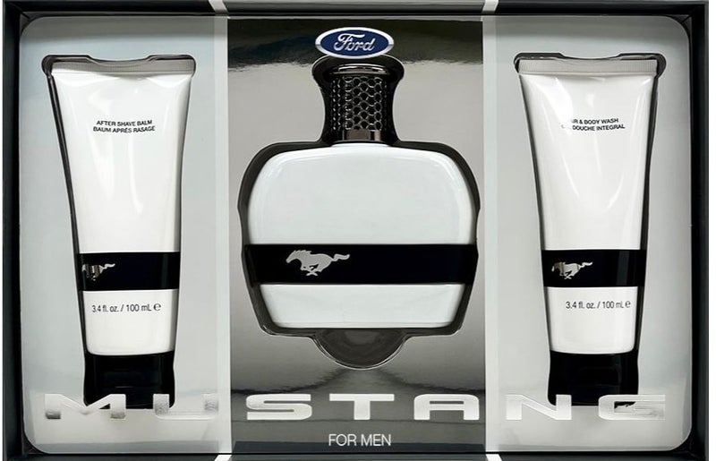 فورد موستانج عطر فورد موستانج أبيض للرجال، 3 قطع، 100 مل - Image 1