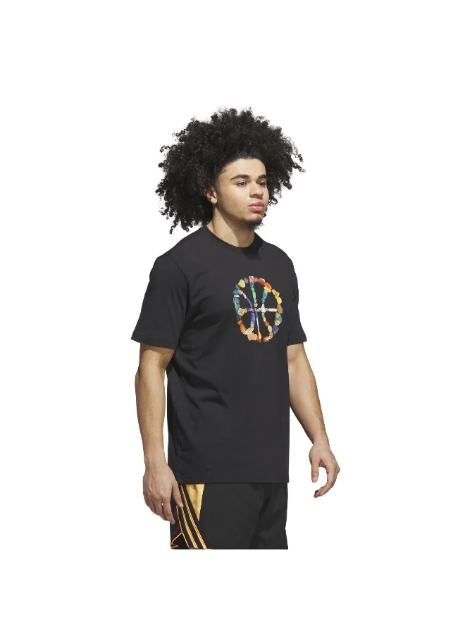 Adidas Dawn2Dusk Tee 4 Black Graphic Tee (Short Sleeve) T-Shirts For Men