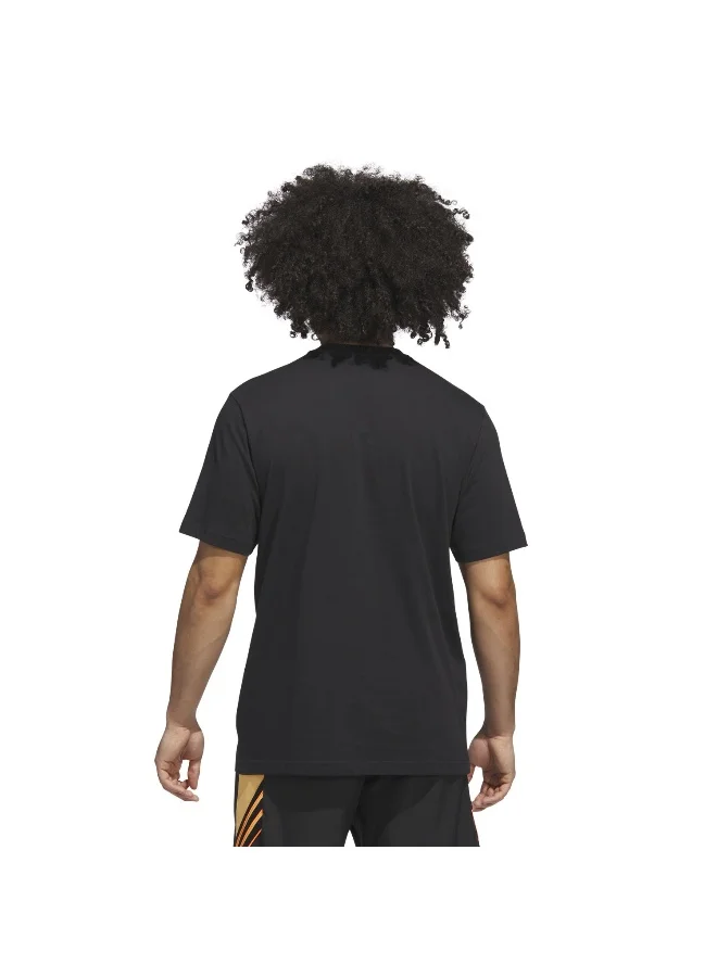 Adidas Dawn2Dusk Tee 4 Black Graphic Tee (Short Sleeve) T-Shirts For Men