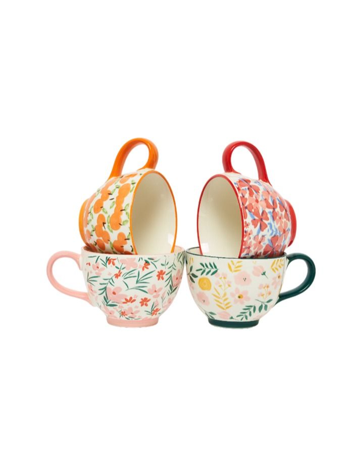 Prickly Pear Floral Green Handle Mug - Image 4