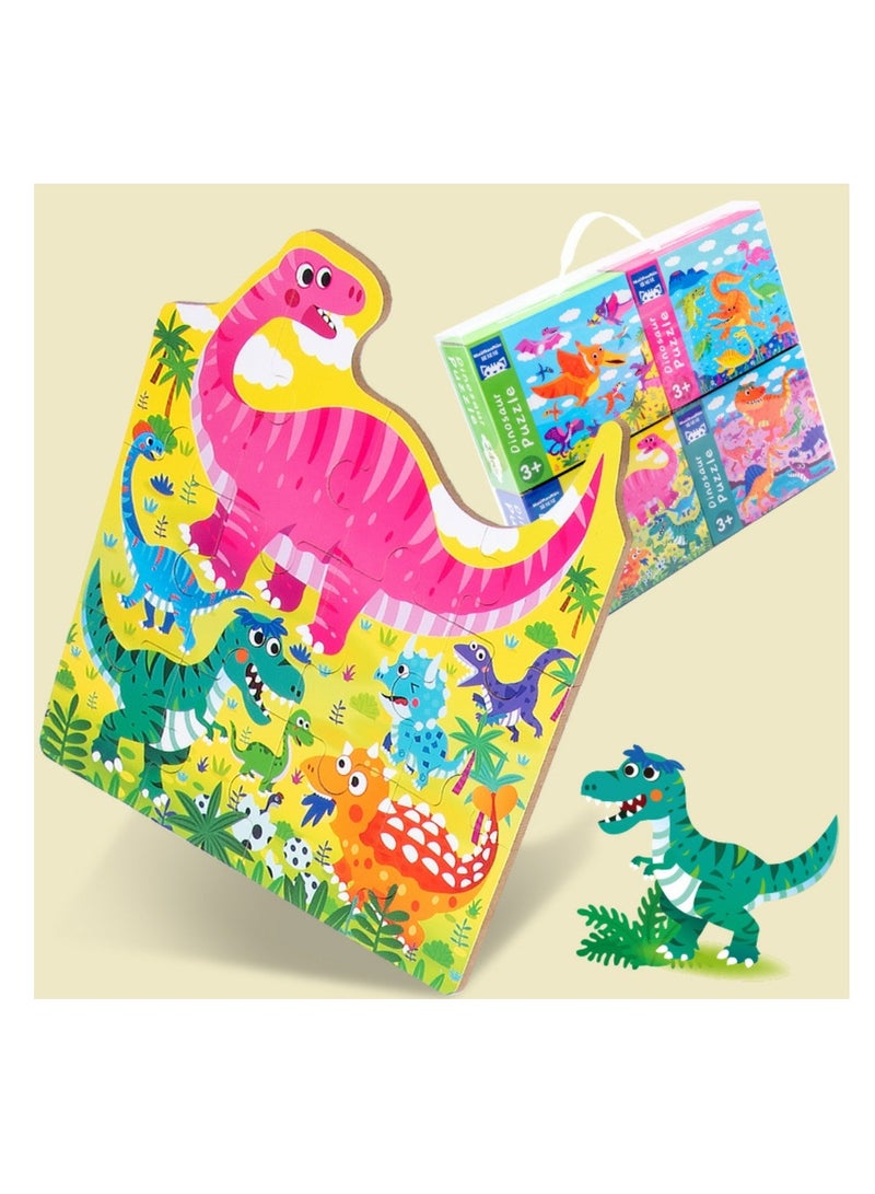 Factory Price Kids Toys Wooden Four-in-one Puzzle - Dino - Image 1