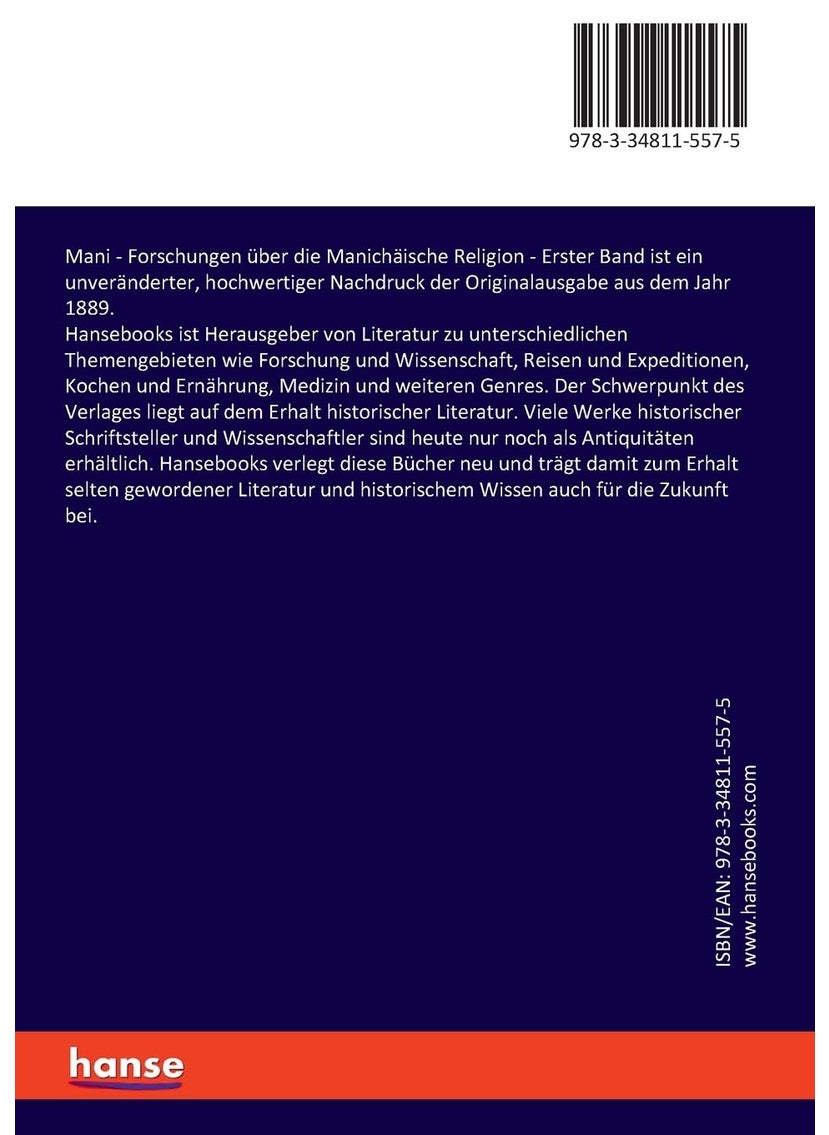 Mani: Forschungen über die Manichäische Religion - Erste  - Image 2
