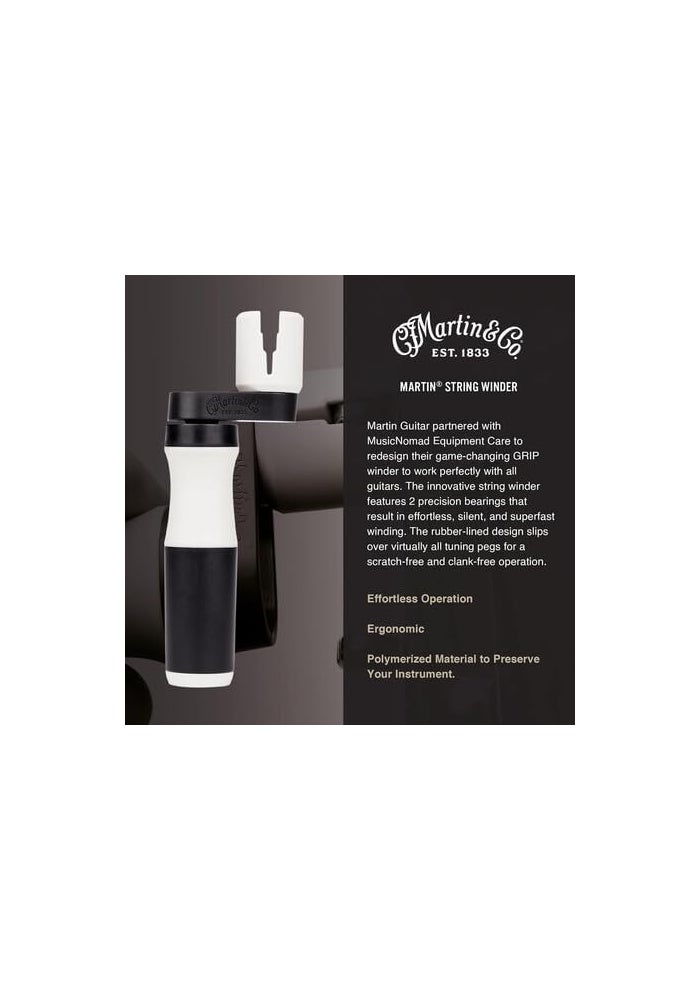 Martin C. F. 18A0127 Guitar String Winder, Black and White - Image 2
