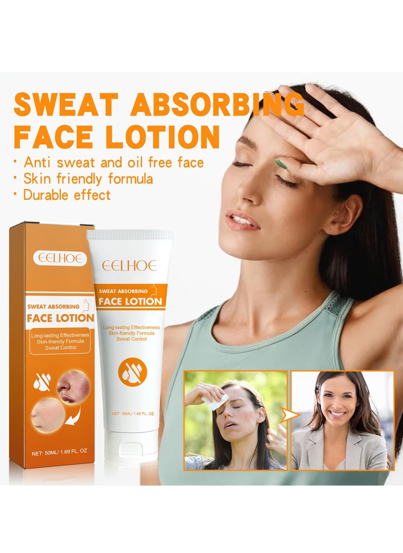 EELHOE - Face Antiperspirant, Sweat Blocker for Face, Body, Forehead, and Scalp, No-Sweat Lotion for Excessive Sweating, Hyperhidrosis, and Oily Skin Control, Keeps Skin Dry and Fresh 50ml - Image 1