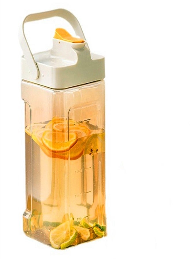 GeRRiT 123fl oz cold water bottle, clear plastic kettle with lid, refrigerator kettle, BPA-free, shatters resistant, perfect for iced tea, Sangria, lemonade, juice, milk, etc (warm white), neutral - Image 1