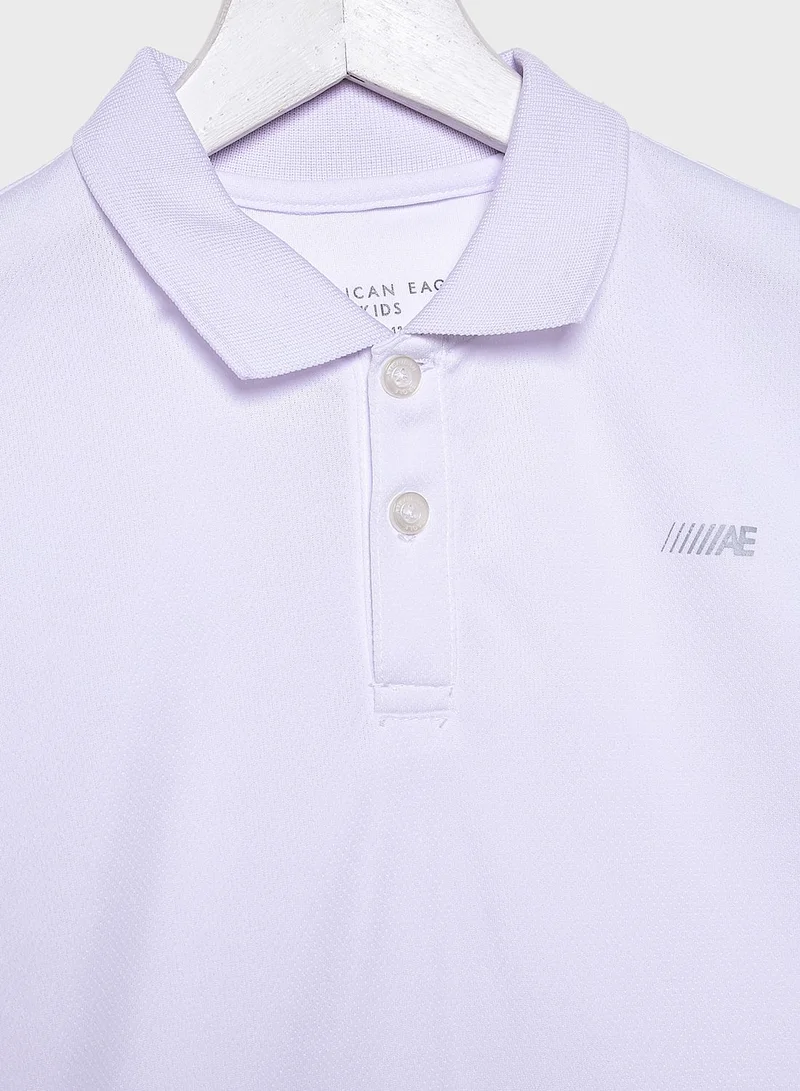 American Eagle Kids Color Block Polo