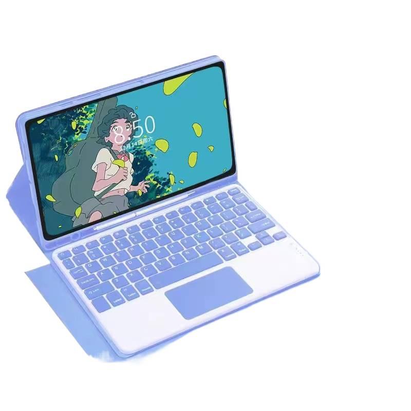 Blue Samsung Tab Keyboard Case Compatible with Samsung Galaxy Tab S6 Lite / Samsung Galaxy Tab A7 with Protective Cover Stand Function and Daily Tablet Carry - Image 1