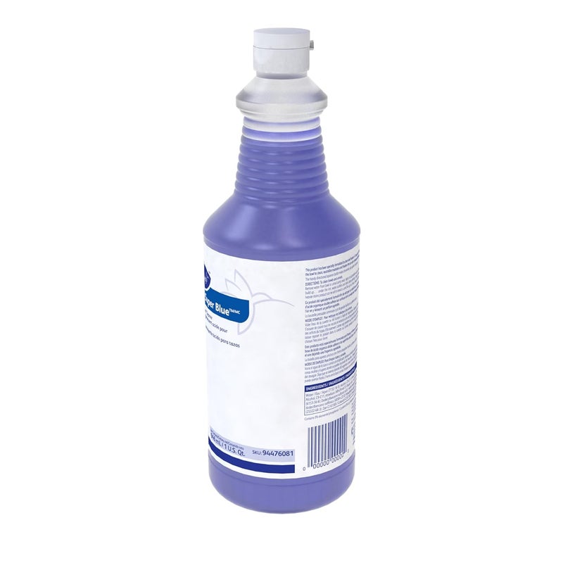 CREW Diversey 94476081 Super Blue Mild Acid Liquid Toilet Bowl Cleaner, Removes Rust, Scale & Stains, Citrus Scent, Ready-to-Use Squeeze Bottle, 32-Ounce (Pack of 12) - Image 3