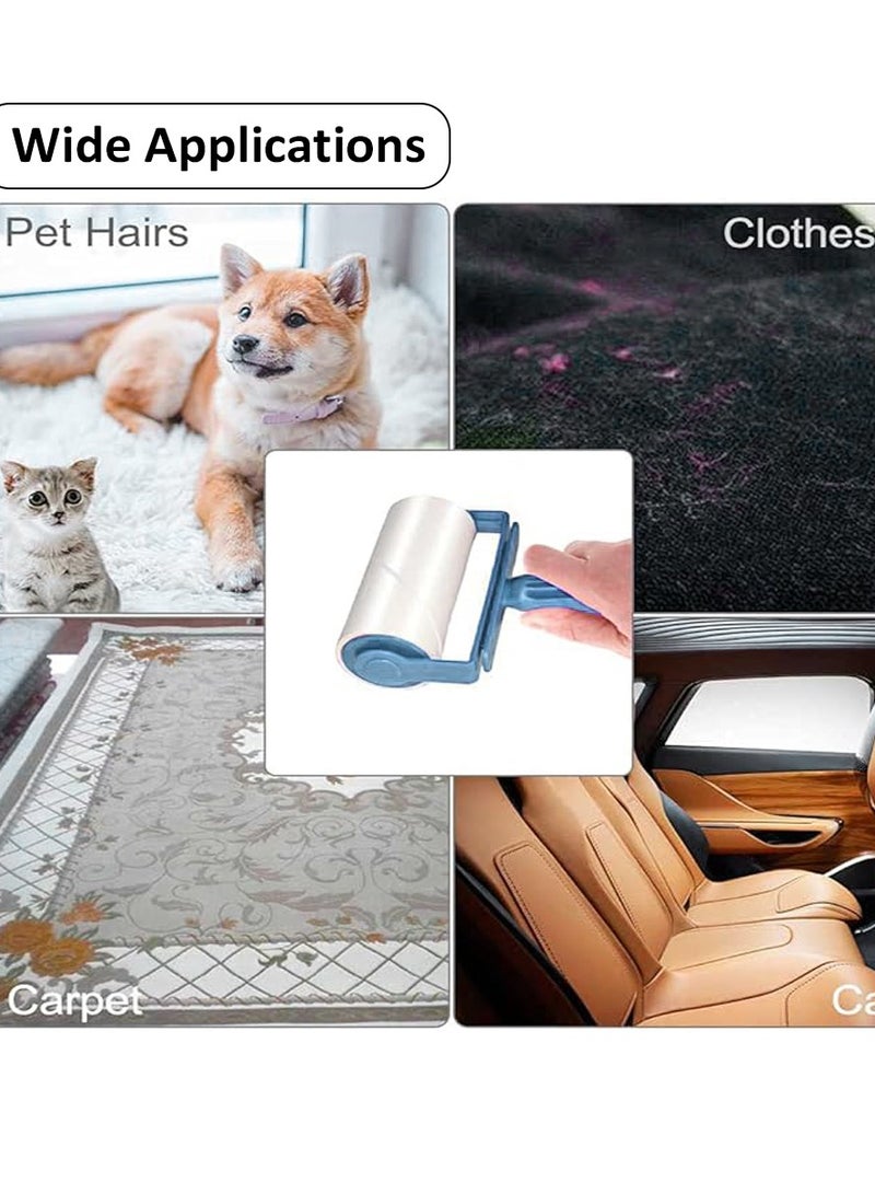 HEXAR Lint Remover Combo Pack 2 Rollers 6 Refills 300 Sheets for Pet Hair Super Sticky Lint Removal Rollers for Clothes Furniture Carpet Car Seats Couch Dog & Cat Hair Remover Lint Rollers - Image 4