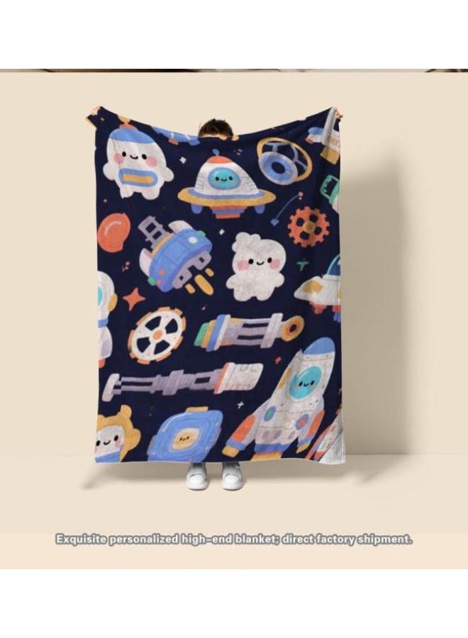 general Baby and children's cartoon flannel thin blanket (warm and comfortable, suitable for sleep, game use) 70cm*100cm