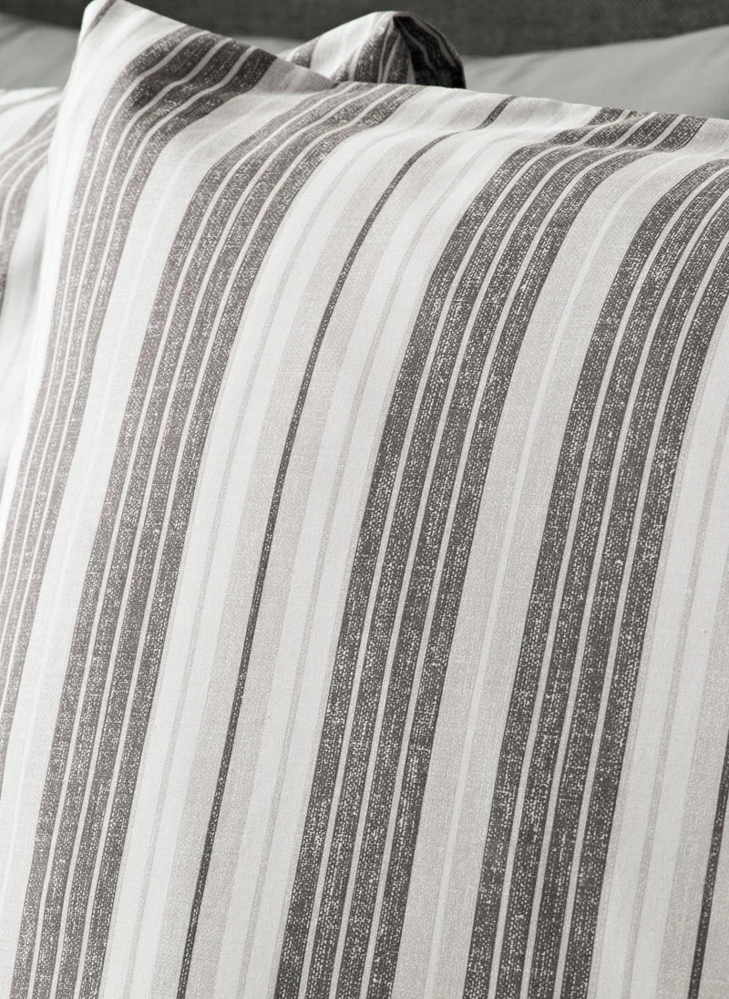 Matalan Charcoal Stripe Duvet Set