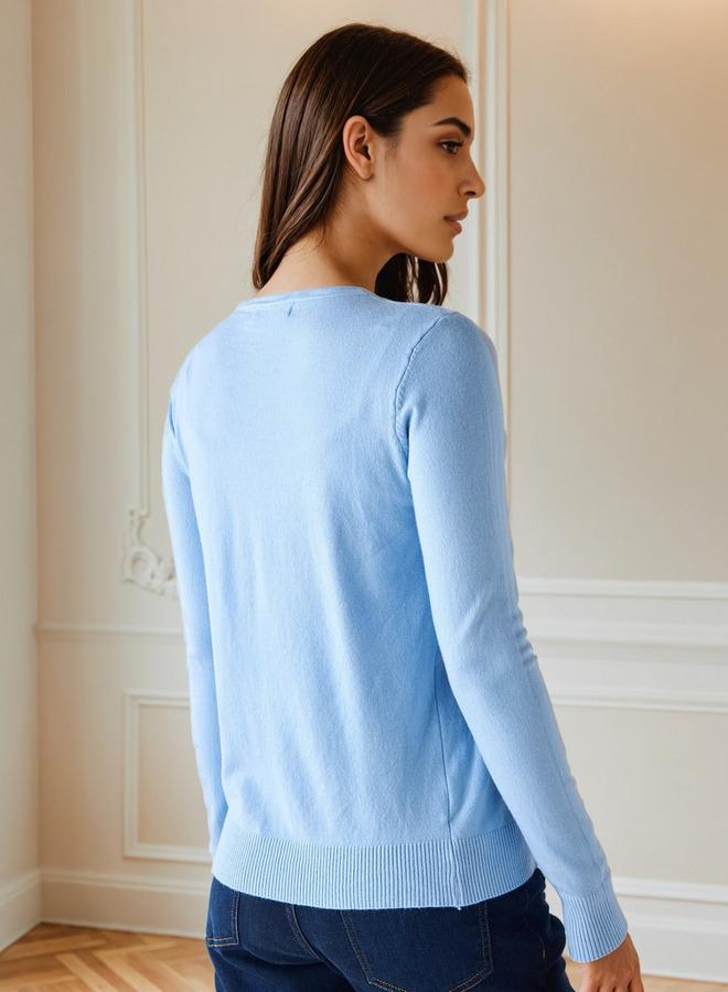 تواكستريمز كارديجان  بنقوش وياقة على شكل - Image 3