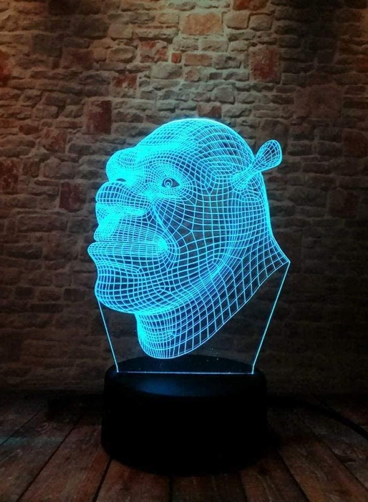 althiqahkey Multicolour 3D Illusion Lamp LED Night Light Shrek Anime Figures Model Colorful Flash Lighting Cartoon Characters Action Figures And Toys For Kids Birthday Or Gifts - Image 2