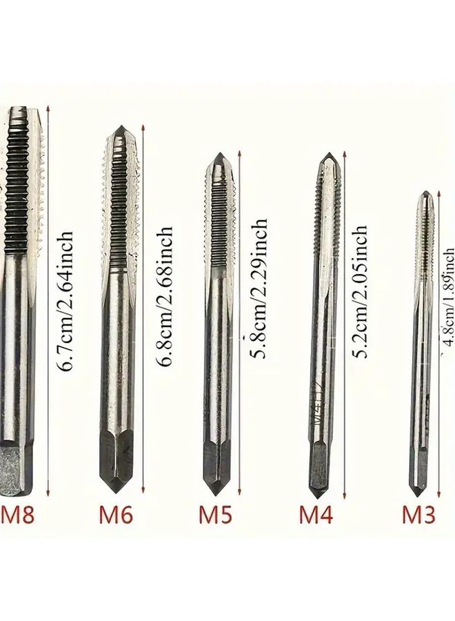 High Speed Steel Metric Tap and Die Set with Wrench for Metalworking Automotive Repair DIY - Image 4