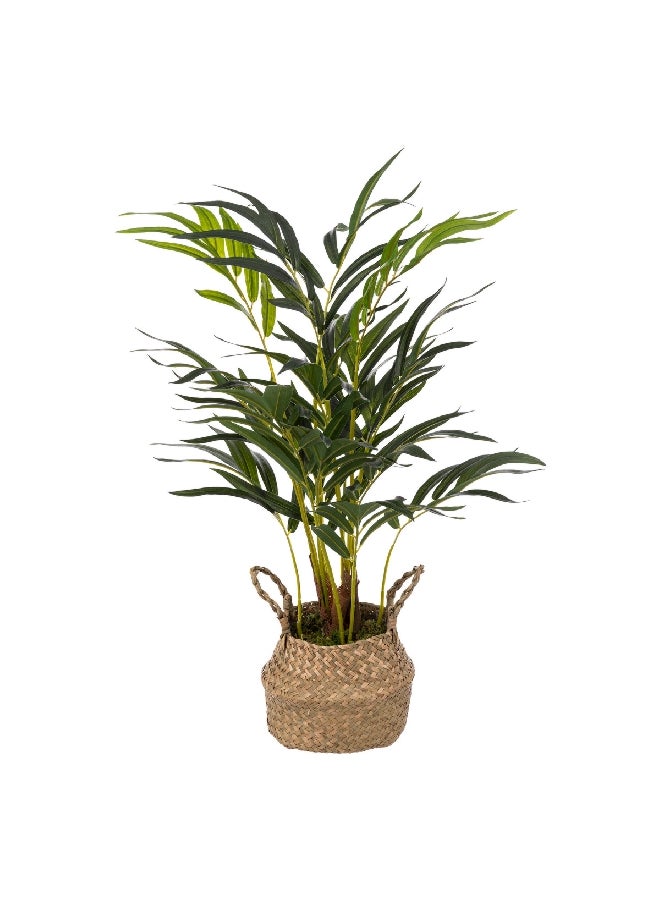 atmosphera Easy Maintenance Realistic Looking Decorative Artificial Palm Tree with Pot Green and Brown 80 cm 189129 - Image 1