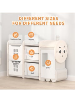 XiuWoo Toys Organizer Extra Large Deluxe Children Toy Storage Organizer, Kids Storage Bins, Toy Boxes, Toy Storage Rack, Home Organizer Rack Pull-Out Drawers Rack with 3 Removable Box for Playroom Bedroom, Nursery  - Image 3