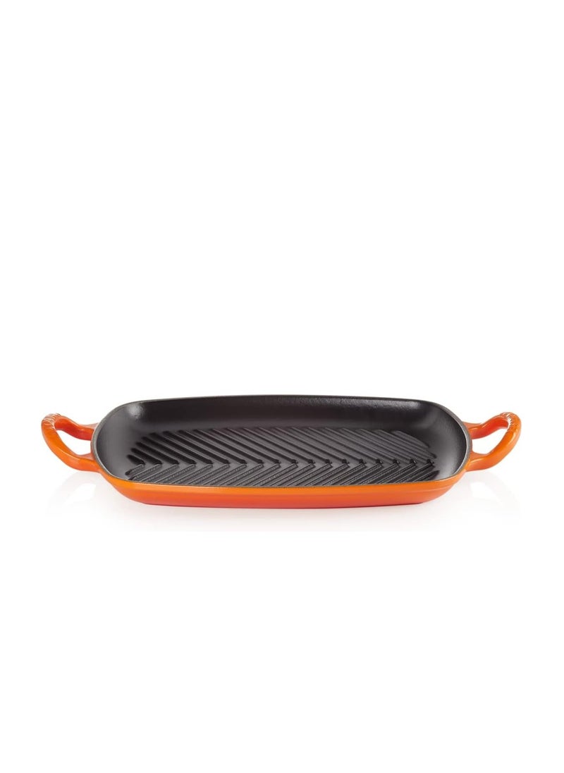 Le Creuset - Le Creuset Signature Volcanic Cast Iron 30cm Rectangular Grill - Image 1