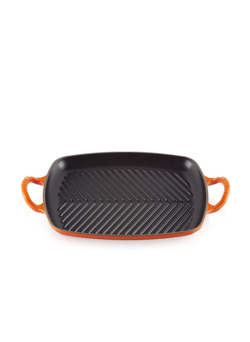 Le Creuset - Le Creuset Signature Volcanic Cast Iron 30cm Rectangular Grill - Image 1