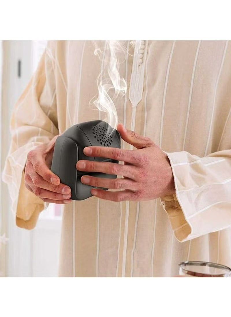 Electrical Bakhoor Insense Burner Modern Rotatable Bukhoor Aromatherapy Machine Rechargeable USB Arab Bakhoor Muslim Aroma Diffuser Incense Oud Burner