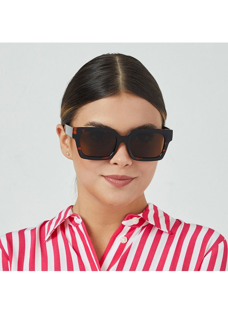 Blackout PLAZA Women Tortoise Sunglasses - Frame Material: Thermoplastic Rubber (TR90)- Frame Color: Tortoise-Lens Color: Brown  - Full Rim  - Image 4