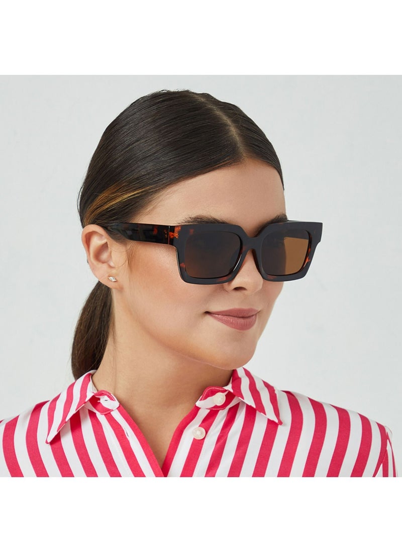 Blackout PLAZA Women Tortoise Sunglasses - Frame Material: Thermoplastic Rubber (TR90)- Frame Color: Tortoise-Lens Color: Brown  - Full Rim  - Image 5