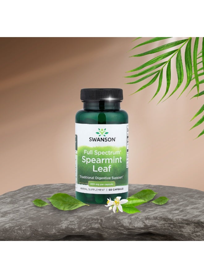 Swanson Full Spectrum Spearmint Leaf 400 mg 60 Capsules - Image 3