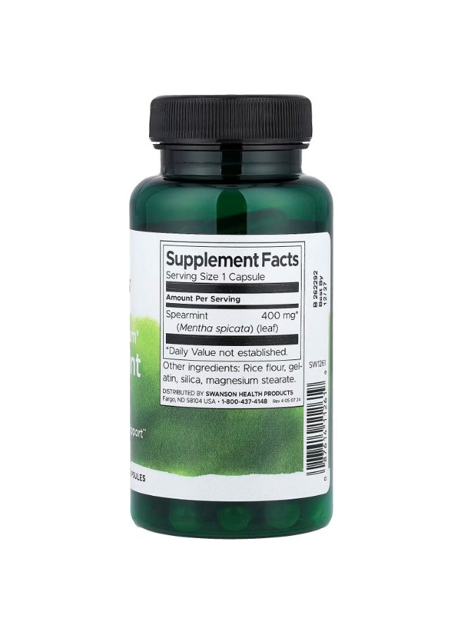 Swanson Full Spectrum Spearmint Leaf 400 mg 60 Capsules - Image 4