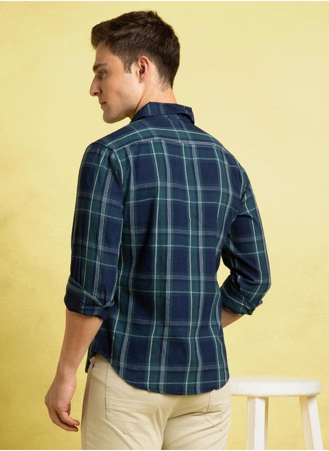 Dennis Lingo Classic Navy Shirt For Men Featuring A Timeless Design With Comfortable Fit Crafted From Soft Fabric  - Image 4