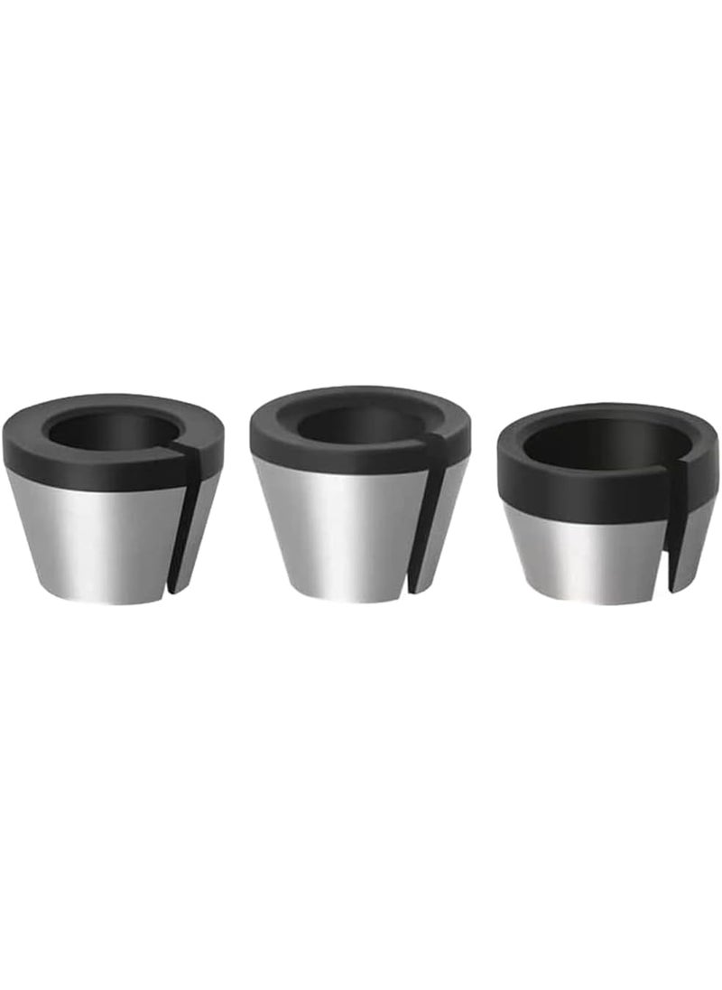 3Pcs Router Collet Chuck Adapter High Precision Chucks Clamping Adapter for Woodworking Engraving Trimming Machine Tool 6mm 635mm 8mm