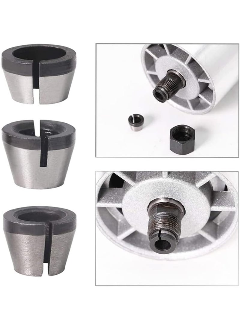 3Pcs Router Collet Chuck Adapter High Precision Chucks Clamping Adapter for Woodworking Engraving Trimming Machine Tool 6mm 635mm 8mm