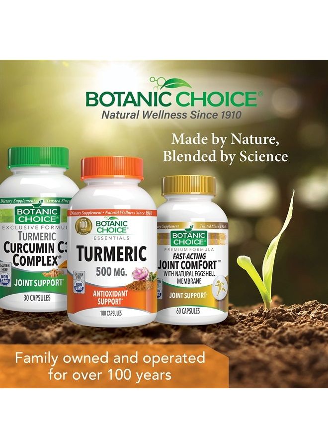 Botanic Choice Premium Turmeric Antioxidant Support - Joint Health Supplement for Adults - 180 Vege Capsules (500 mg each) - Image 5