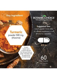 Botanic Choice Premium Turmeric Antioxidant Support - Joint Health Supplement for Adults - 180 Vege Capsules (500 mg each)  - Image 3
