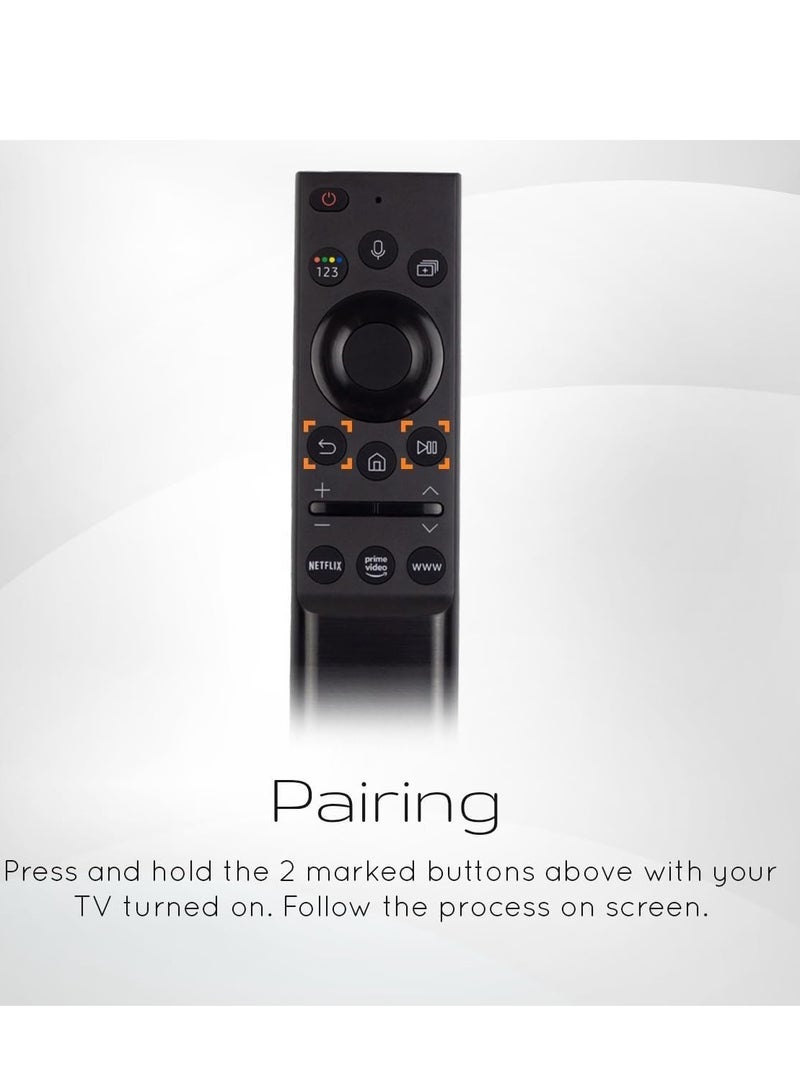 BLUMENiT Replacement Voice Remote Control for Samsung Smart TV Includes Netflix, Prime Video and Samsung Internet Shortcut Buttons (BLACK, ELT-REM-C-01A) - Image 4