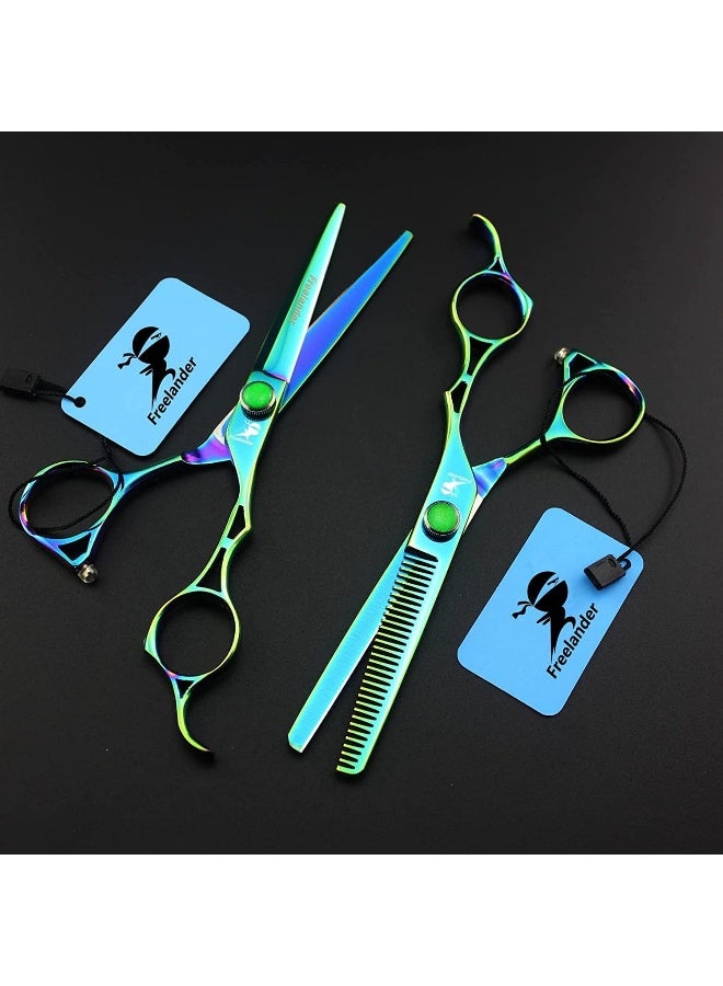 ROCOCO 6.0" Professional Japan 440C Hair Cutting Shears - Salon Hair Blending/Thinning/Texturizing Scissor for Barber or Home Use - Image 5