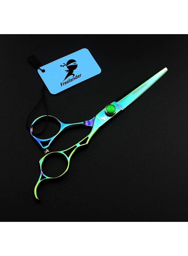 ROCOCO 6.0" Professional Japan 440C Hair Cutting Shears - Salon Hair Blending/Thinning/Texturizing Scissor for Barber or Home Use - Image 2
