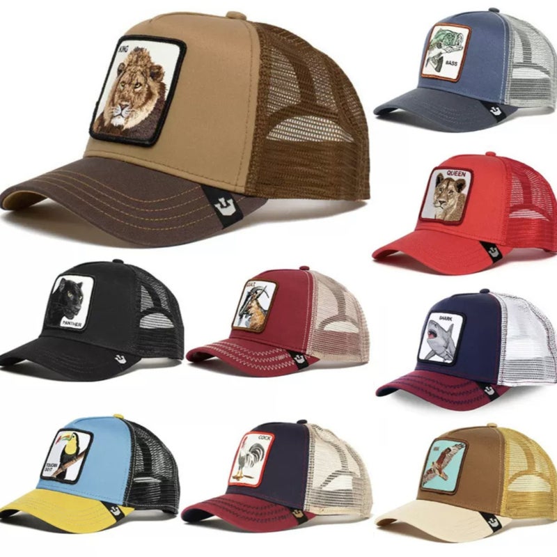 Embroidered Animal Baseball Cap Lightweight Mesh Breathable Cotton Hat - Sun Protection Curved Brim Classic Dome Hat for Outdoor Travel - Image 4