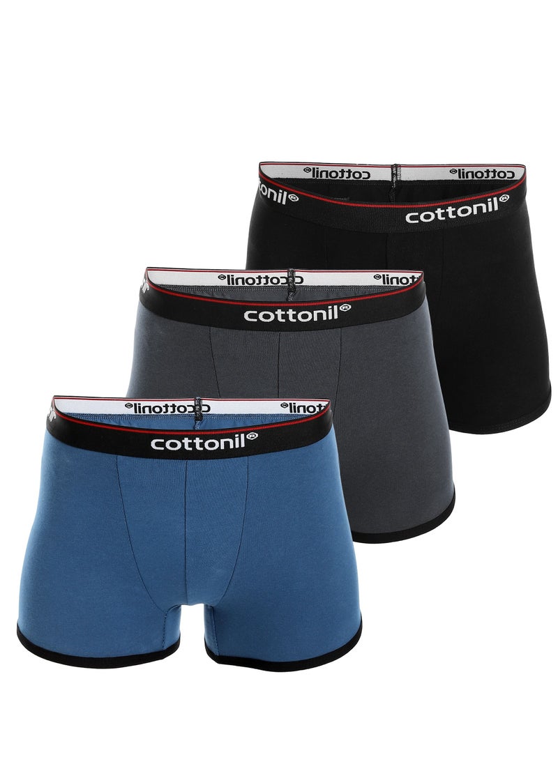 COTTONIL Bundle OF (3) - Men Boxer Solid  - Image 1