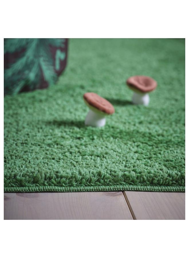 Zaboon Rug, high pile, green, 133x160 cm - Image 4