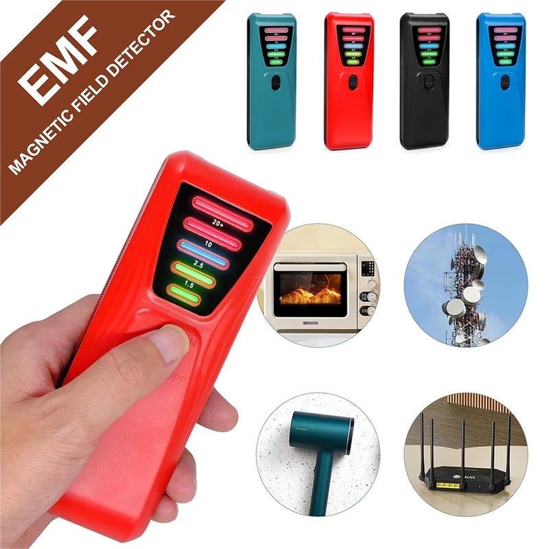 Digital Electrometer, 2pcs EMF Meter Paranormal Investigation Equipment with 5 LED Light Ghost Hunting Detector Battery Powered Radiation Tester(Green) - Image 4
