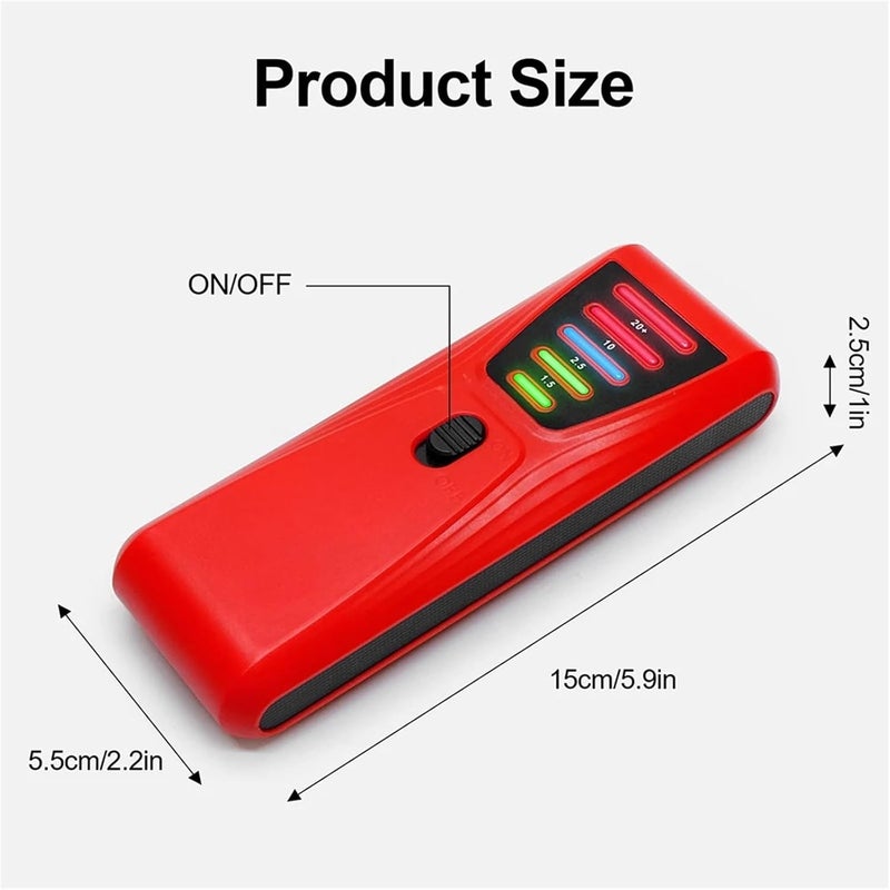 Digital Electrometer, 2pcs EMF Meter Paranormal Investigation Equipment with 5 LED Light Ghost Hunting Detector Battery Powered Radiation Tester(Green) - Image 5