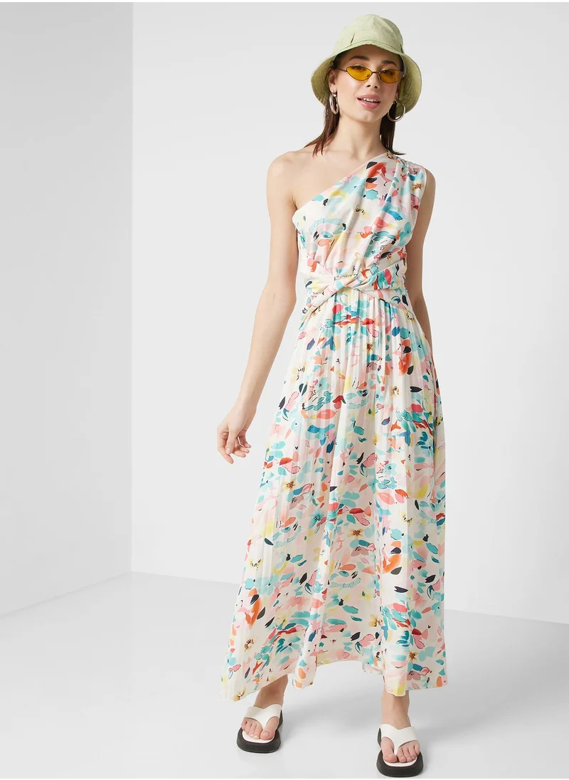 ELLA One Shoulder Printed Dress