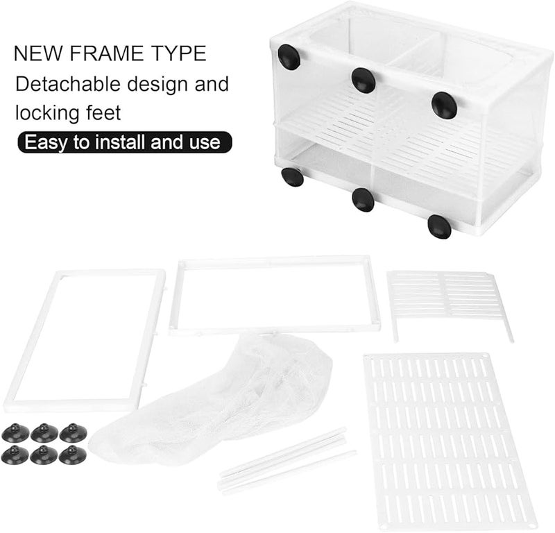 Fydun Aquarium Fish Breeder Box Isolation Hatchery with Suction Cup Large Size with Partition - Image 5