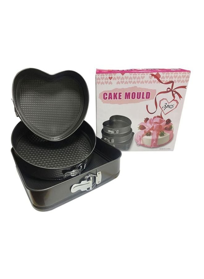 طقم قوالب كيك مانعة للالتصاق مكون من 3 قطع أسود 24/26/28سم - Image 2