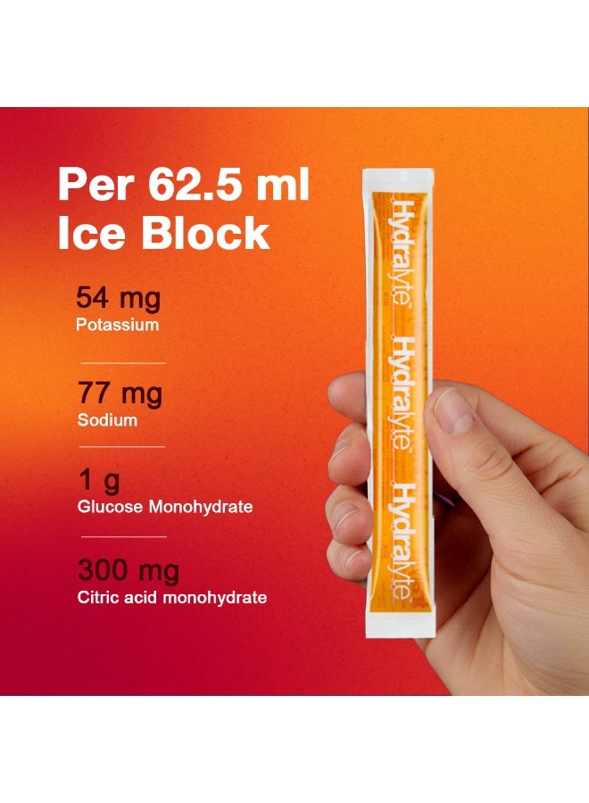 Hydralyte Electrolyte Ice Blocks - Orange | Oral Rehydration Solution | No Added Sugar | Helps Restore Electrolytes | Ideal for Vomiting, Diarrhea & Sweating | WHO Formula | 16 Blocks - Image 5