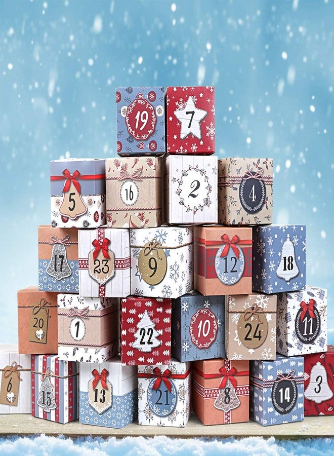 LIHAO Christmas Advent Calendar Box 2025, 24 Days Countdown to Christmas Printed Cardboard Gift Treasure Box - Make & Fill Your Own Advent Calendar for Party Present Decoration - Image 4