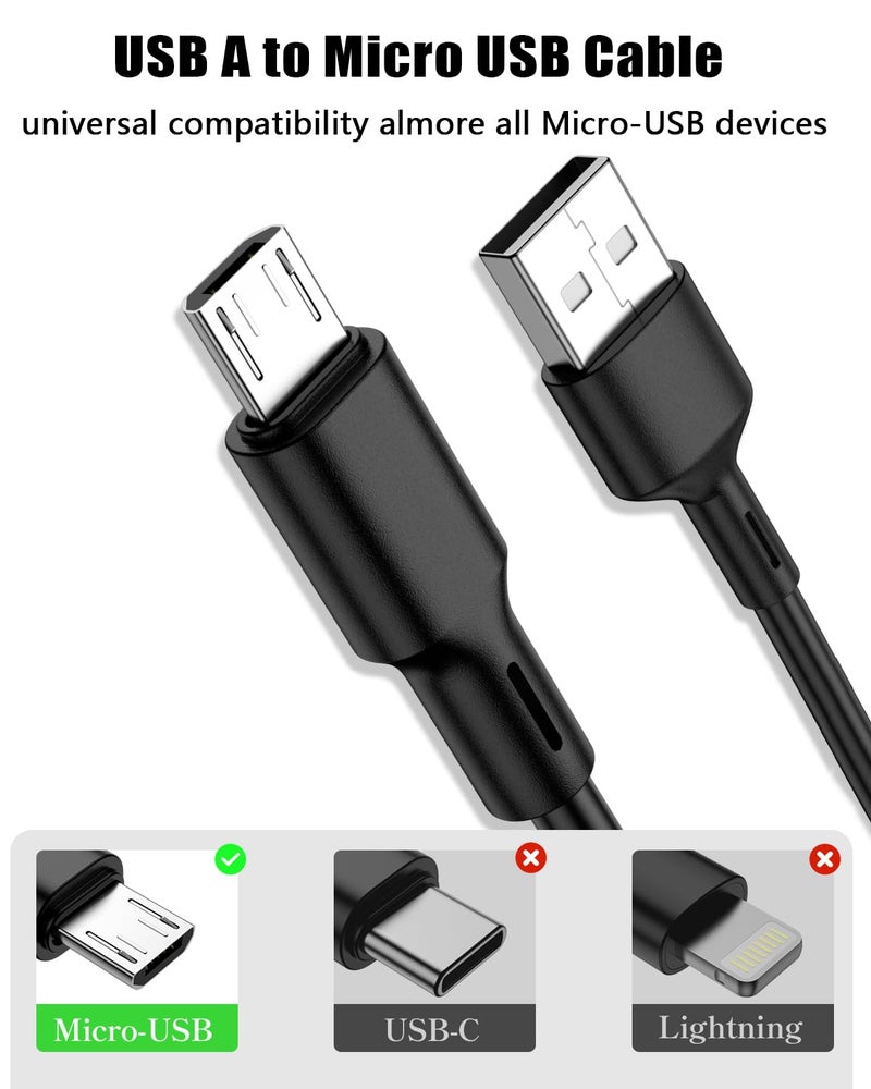 شيتيك كابلات Micro USB من SCHITEC 8 قطع (3 قدم/1 متر)، كابل USB إلى Micro، شاحن سريع 2.4A عالي السرعة لنظام Android، سلك PVC لهاتف Samsung Galaxy S6 S7 S4 S3 S2 J1 Note 2، HTC، Kindle، Moto G5 (Micro، 8 قطع [لونين]، 1 متر) - Image 2